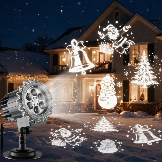 Morfone Christmas Projector Lights Outdoor, 3D Dynamic Waterproof Holiday Projector Lights for Yard Wall Indoor Outdoor Christmas Decorations