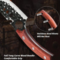 ACMETOP Viking Knife with Sheath - Hand Forged Butcher Knife for Meat Cutting - High Carbon Steel Meat Knives- Multipurpose Japanese Chef Knives for Camping, Outdoor, BBQ, Gift for Men and Women