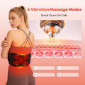 Morfone Cordless Red Light Belt with 3 Heat & 4 Vibration Massage, 660nm & 850n Infrared Red Light Back Massager Belt, Heating Pad for Back Waist Shoulder Leg Knee