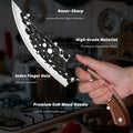 ACMETOP Viking Knife with Sheath - Hand Forged Butcher Knife for Meat Cutting - High Carbon Steel Meat Knives- Multipurpose Japanese Chef Knives for Camping, Outdoor, BBQ, Gift for Men and Women