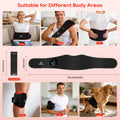 Morfone Cordless Red Light Belt with 3 Heat & 4 Vibration Massage, 660nm & 850n Infrared Red Light Back Massager Belt, Heating Pad for Back Waist Shoulder Leg Knee