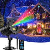 Morfone Halloween Projector Lights Outdoor with Remote Control, 12 Effect Moving RGB Lights Show Waterproof Holiday Projector Lights for Party Garden New Year Decor