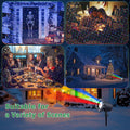 Morfone Halloween Projector Lights Outdoor with Remote Control, 12 Effect Moving RGB Lights Show Waterproof Holiday Projector Lights for Party Garden New Year Decor