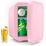 BEICHEN Mini Fridge, 6 Liter/8 Can Small Fridge, AC/DC Portable Skincare Fridge, Cooler and Warmer Refrigerators