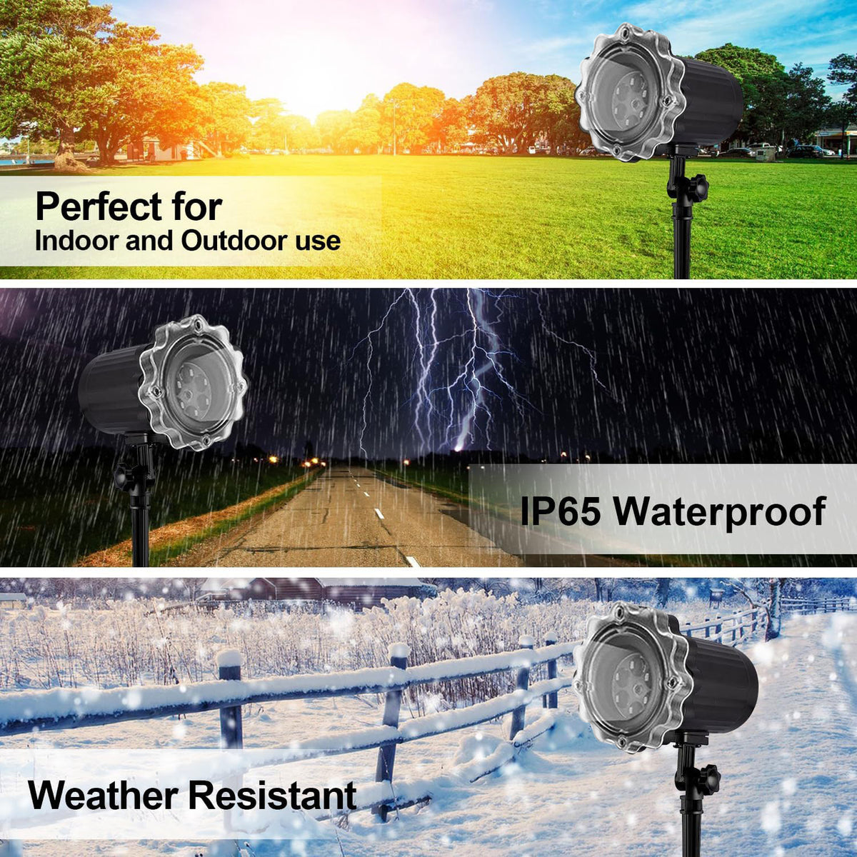 Anoak Halloween Projector Lights Outdoor, 16 HD Slides Waterproof Holiday Projector with Remote for Halloween Xmas Party Garden Yard Decor