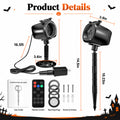 Morfone Halloween Projector Lights, 2 in 1 Waterproof Holiday Projector Lights with Remote, Halloween Decorations Lighting for Outside Home Party House Decor