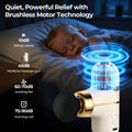 Morfone Mini Massage Gun with Red Light & Heat, Portable Deep Tissue Massager with 4 Heads for Home Office Travel