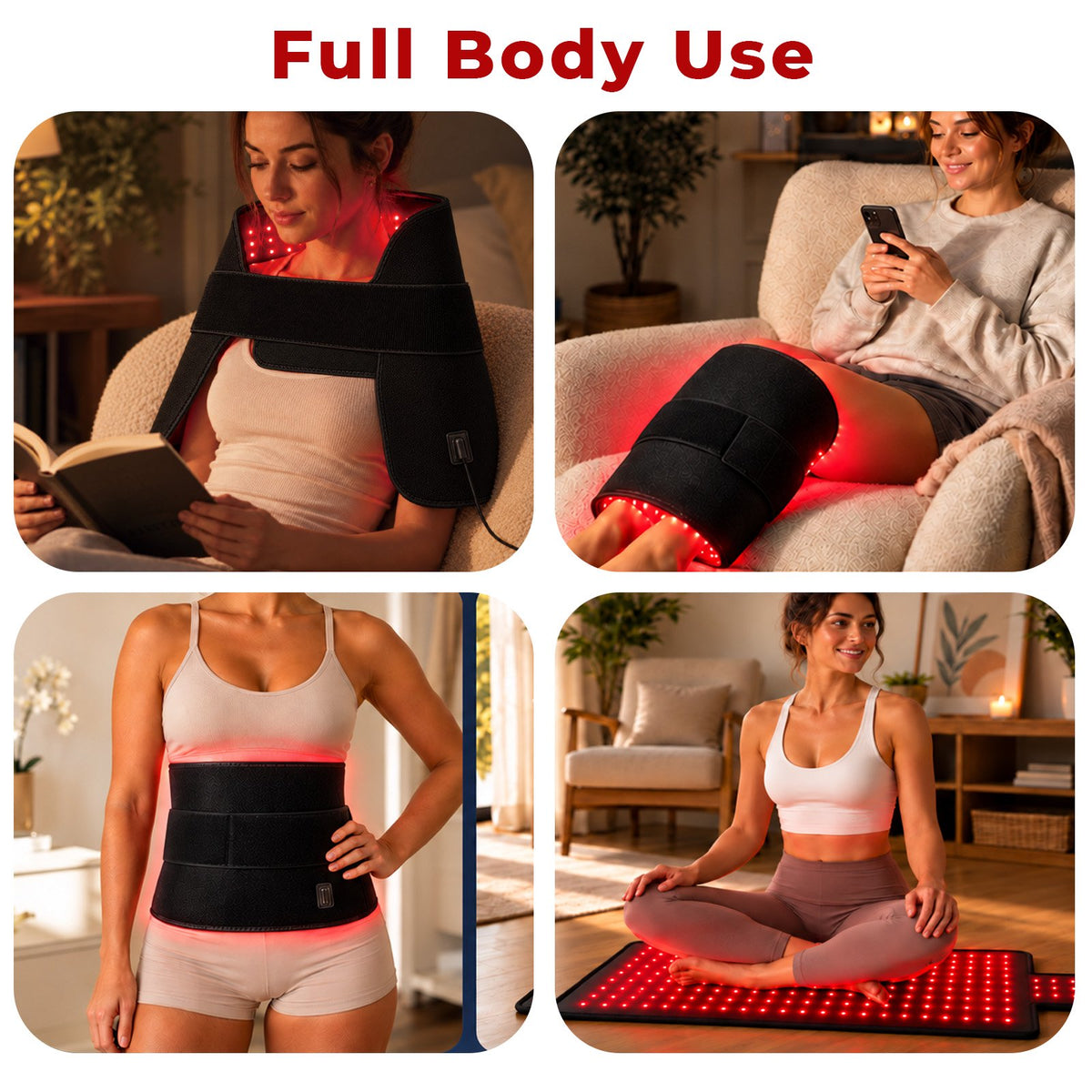 Morfone Red Light Mat for Body, 35" x 15" Red Light Pad, 660nm & 850nm