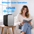 BEICHEN Mini Fridge, 4 Liter/6 Can Small Fridge for Bedroom, Car, Office, Brushed Finish, AC/DC