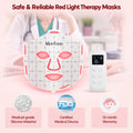 Morfone Red Light Therapy for Face, 7 Modes LED Face Mask, 300 LED Red Light Mask, 630nm & 850nm NIR