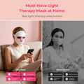 Morfone Red Light Therapy for Face, Wireless LED Face Mask,7 Modes