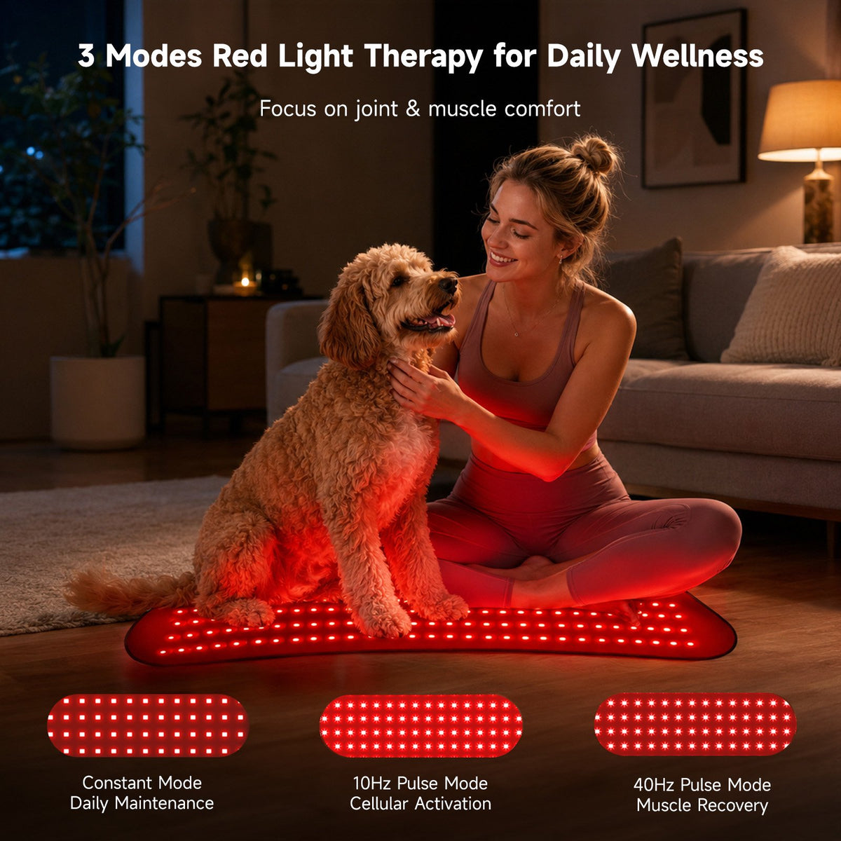 Morfone Red Light Mat for Body, 31" x 14" Red Light Pad, 660nm & 850nm