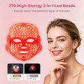 Morfone Red Light Therapy for Face, Wireless LED Face Mask,7 Modes