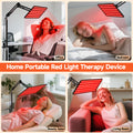 Morfone Red Light Lamp for Body Face, 660nm 850nm 940nm Infrared Light Lamp Panel with Adjustable Stand, Idea Gift for Women Men