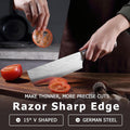 ACMETOP 7 Inch Nakiri Knife, Japanese High Carbon Stainless Steel Chef Knife, Multipurpose Meat Cleaver Sharp Kitchen Knife with Ergonomic Pakkawood Handle