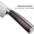 ACMETOP 7 Inch Nakiri Knife, Japanese High Carbon Stainless Steel Chef Knife, Multipurpose Meat Cleaver Sharp Kitchen Knife with Ergonomic Pakkawood Handle