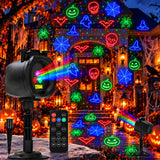 Morfone Halloween Projector Lights, 2 in 1 Waterproof Holiday Projector Lights with Remote, Halloween Decorations Lighting for Outside Home Party House Decor