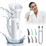 Morfone Ear Wax Removal with One-Piece Waste Tank, Ear Cleaner with Water Temperature Sensor, 4 Pressure Settings, Ear Cleaning Kit for Ear Wax Buildup & USB-C Cable, IPX6