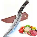 ACMETOP Feather Knife Professional Viking Knife Meat Cleaver Butcher Knife Boning Knife for Kitchen Camping Chef Knives Gifts for Men Women