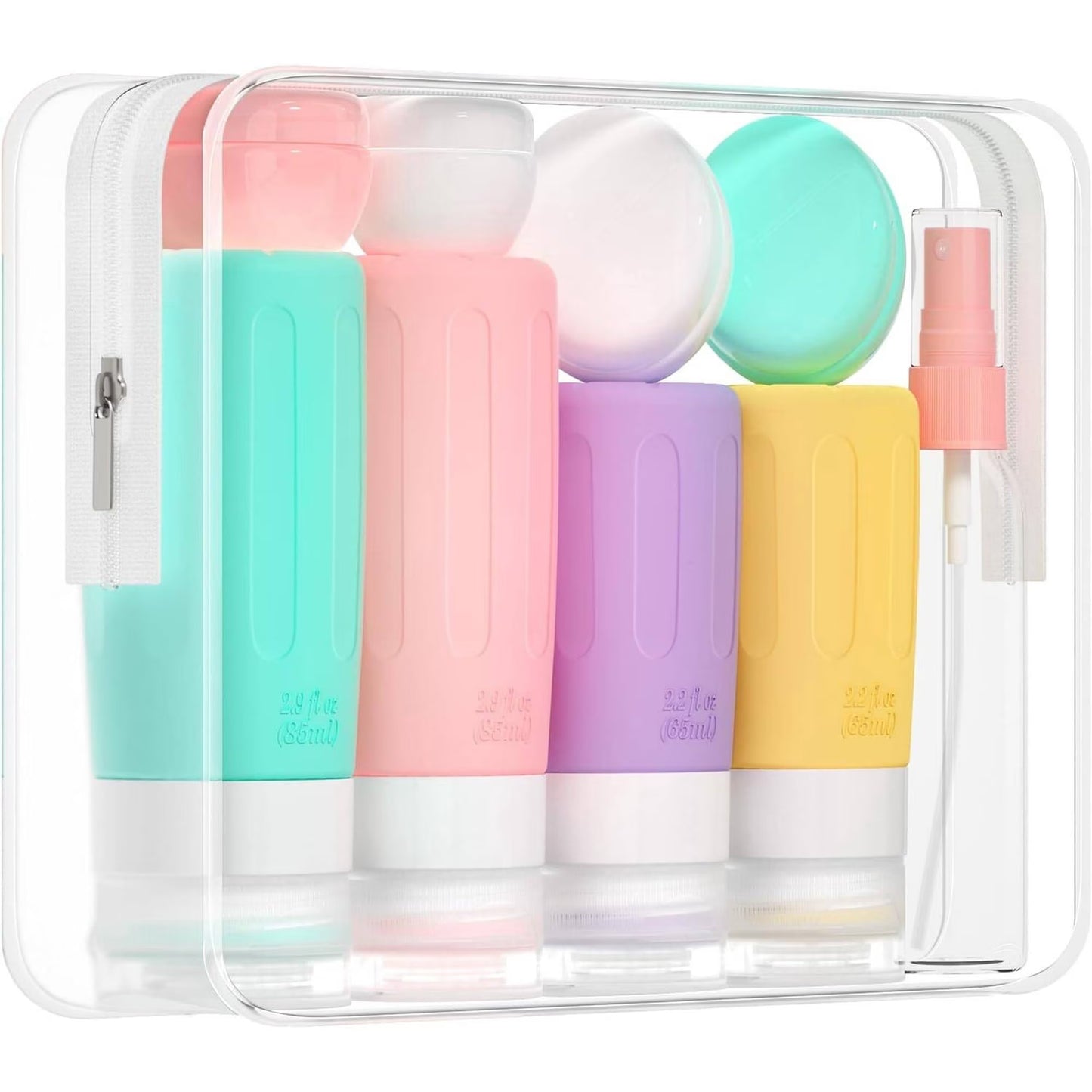 Morfone 16 Pack Travel Bottles for Toiletries, Tsa Approved Leak Proof Travel Size Containers, BPA Free Refillable Travel Accessories for Shampoo Conditioner Lotion