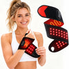 Morfone Red Light Wrist & Hand Wrap, Cordless Wrist Hand Massager with 3 Heat & 3 Vibration, Portable Heated Wrist Brace, Black