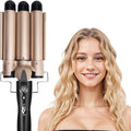 Morfone 3 Jumbo Barrel Curling Iron Wand 22mm Hair Waver Temperature Adjustable Ceramic Big Waves Hair Crimper