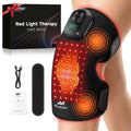 Morfone Red Light Knee Massager with Heat & Vibration, 660nm 850nm Infrared & Red Light for Knee Elbow, Cordless Heated Knee Brace, Gifts for Women Men