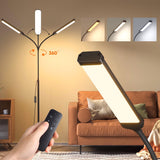 ACMETOP LED Floor Lamp for Living Room with Remote Control, Standing Lamp with Stepless Dimmable & 3 Color Temperatures Bulb