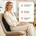 Morfone Lumbar Pillow with Heat and Vibration Massage, Ergonomic Lumbar Support Back Pillow for Lumbar Relaxation, Deep Tissue Massager for Office Chair, Car Seat and Sofa Use