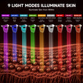 Morfone 3D Red Light Therapy for Face, 9 Modes Red Light Light, Cordless LED Face Mask for Home & Travel, Skincare Gifts for Women Mom Wife