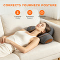 Morfone Neck Massager with Heat and Vibration, Ergonomic Neck Support Massager Pillow for Neck Relaxation, Deep Tissue Massager for Bed, Chair, Office, Home Use