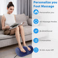 Morfone Shiatsu Foot Massager with Heat, Foot and Calf Massager with Massage Roller, Relaxing Gifts for Women Men Mom Dad Birthday Gift,Blue
