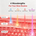 Morfone Red Light Therapy Mask for Face, Wireless LED Face Mask, 4 Modes Red Light Mask with 660nm & 850nm, Portable Facial Skincare Mask for Home Travel