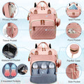 Morfone Baby Diaper Bag Backpack, Multifunction Waterproof Baby Bag with USB Charging Port, Stroller Straps & Pacifier Case Unisex, Pink