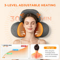 Morfone Neck Massager with Heat and Vibration, Ergonomic Neck Support Massager Pillow for Neck Relaxation, Deep Tissue Massager for Bed, Chair, Office, Home Use