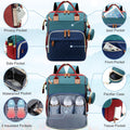 Morfone Baby Diaper Bag Backpack, Multifunction Waterproof Baby Bag with USB Charging Port, Stroller Straps & Pacifier Case Unisex, Colorful