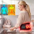 Morfone Cordless Heating Pad with Massager for Back, Portable Lower Back Massager with 3 Heat & 3 Vibration, Wearable Heat Belt Gift for Women Men