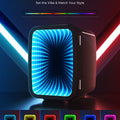 Mini Kühlschrank, 4L / 6 Dosen Leise Minikühlschrank, 7 RGB Lichtmodi, 2in1 Kühl- und Warmhaltefunktion für Getränke & Skincare, AC 220V / DC 12V, Mini Fridge für Gaming, Büro, Auto (Schwarz)