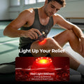 Morfone Mini Massage Gun with Red Light & Heat, Portable Deep Tissue Massager with 4 Heads for Home Office Travel, Black
