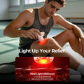 Morfone Mini Massage Gun with Red Light & Heat, Portable Deep Tissue Massager with 4 Heads for Home Office Travel