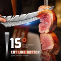 ACMETOP Feather Knife Professional Viking Knife Meat Cleaver Butcher Knife Boning Knife for Kitchen Camping Chef Knives Gifts for Men Women