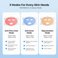 Morfone Red Light Therapy for Face with Cooling Gel Pack, 4 Modes LED Face Mask, 850nm NIR & 660nm Red Light Mask Home Travel Gift