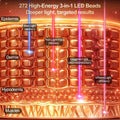 Morfone Red Light Therapy Mask for Face, 4 Modes Led Face Mask, 850NM Infrared & Red Light Mask at Home, Travel (Black)