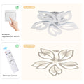 Anoak Ceiling Light,Dimmable Modern LED Ceiling Light with Remote, 23.6" 5-Petal Flower Light Fixtures for Living Room, Dining Room, Bedroom, Kitchen