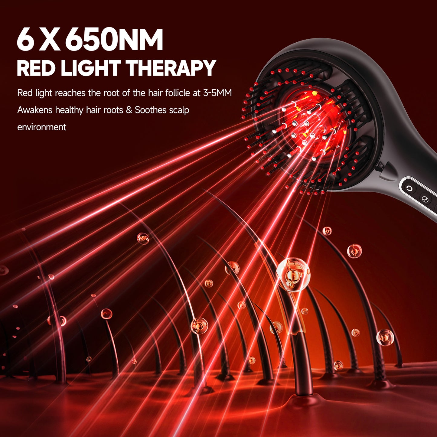 Morfone 3-in-1 Electric Scalp Massager Brushes, Hair Oil Applicator with Nano Mist Sprayer, 4 Massage Modes, Cordless Portable Hair Massager Comb for Men Women