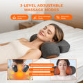 Morfone Neck Massager with Heat and Vibration, Ergonomic Neck Support Massager Pillow for Neck Relaxation, Deep Tissue Massager for Bed, Chair, Office, Home Use