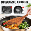 ACMETOP Wooden Spoons for Cooking, 10PCS Teak Wood Kitchen Utensils Set With 10 Hooks, Nonstick Cookware Utensil Set - Mother's Day Gift