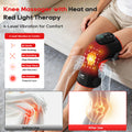 Morfone Cordless Red Light Knee Massager with 3 Heat & 3 Vibration, 660nm & 850nm Infrared Light Knee Brace with Timer，Ideal Gift for Women Man