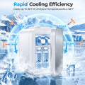 BEICHEN Mini Fridge, 4 Liter/6 Can Small Fridge for Bedroom, Car, Office, Brushed Finish, AC/DC