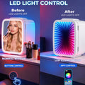 BEICHEN Mini Fridge, 4L/6 Can Small Beverage Refrigerator with LED Gaming Light, AC/DC Portable Cooler & Warmer for Bedroom, Office, Dorm, Car
